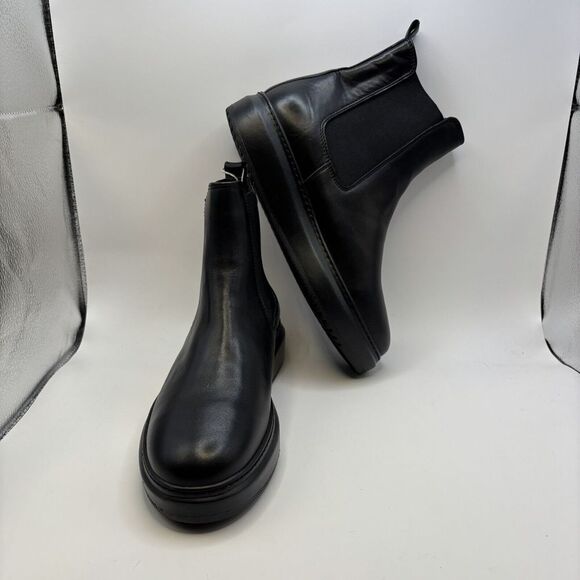 CAFENOIR Women Black Leather Ankle Boots EUR 40 UK 6.5 US 9 $270 MSRP - Picture 6 of 10
